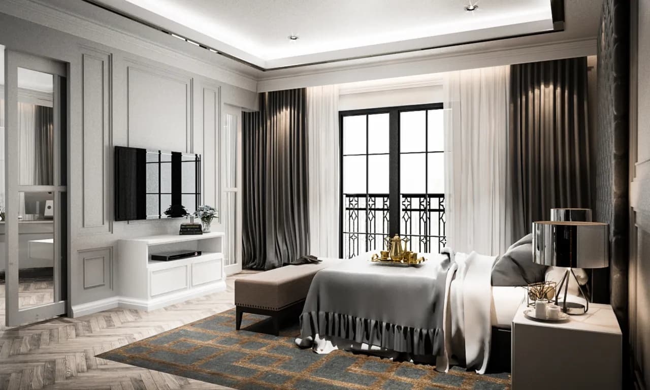 Na jakiej wysokości telewizor w sypialni? Eksperci radzą