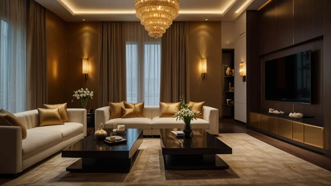 Jak wybrać elegancką złotą lampę do salonu? Inspiracje i pomysły