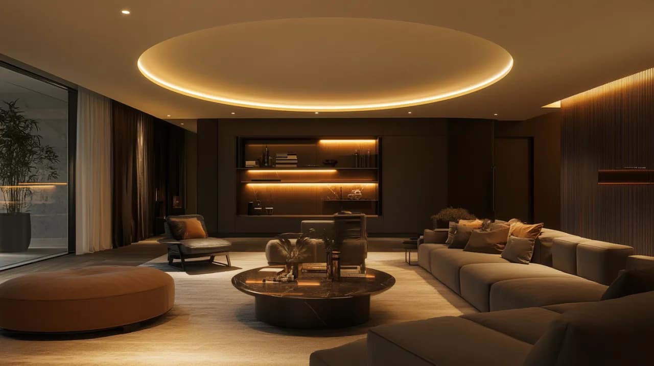 Nowoczesne plafony sufitowe do salonu - top trendy i inspiracje