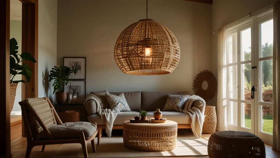 Jak wprowadzić naturalny urok do wnętrza za pomocą wiklinowej lampy sufitowej?