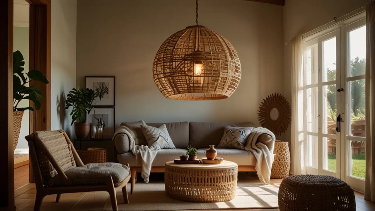 Jak wprowadzić naturalny urok do wnętrza za pomocą wiklinowej lampy sufitowej?