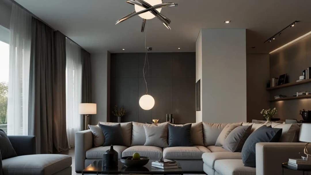 Lampa sufitowa srebrna: Jak wybrać srebrną lampę sufitową do salonu?